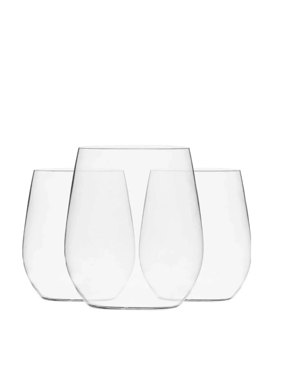 Plastic Reusable Stemless Wine Glass, 12 oz, 48 Count Box, Disposable, Wedding